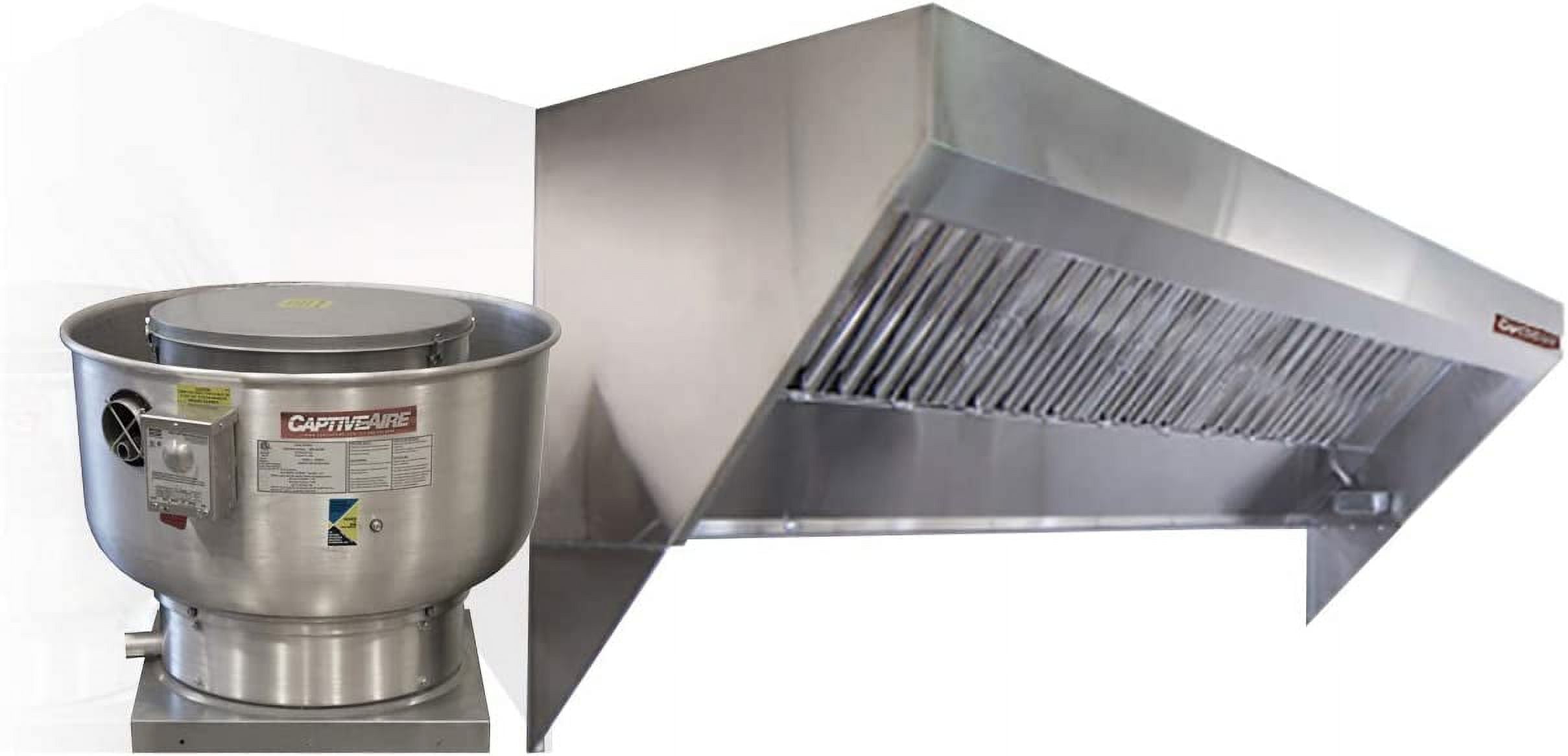 CAPTIVEAIRE Food Truck Low Profile Exhaust Hood System Includes a