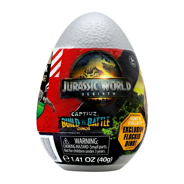 Jurassic World Rebirth Captivz Slime Egg Dinosaur Collectible Flocked Exclusive Ages 3+