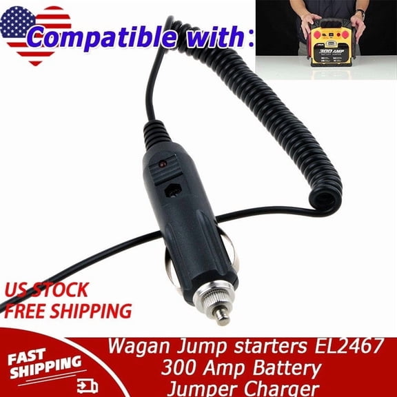 CAR Adapter Charger DC Compatible with Wagan Jump starters EL2467 300 Amp Battery Jumper
