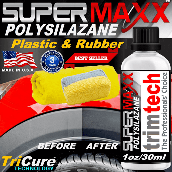 CAR COATING CERAMIC TRIM COAT PLASTIC RUBBER RESTORER TRICURE TECHNOLOGY