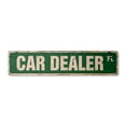 thumbnail image 1 of CAR DEALER Vintage Aluminum Street Sign car salesman new lemons vehicles rustic metal tin | Indoor/Outdoor |  24" Wide, 1 of 4