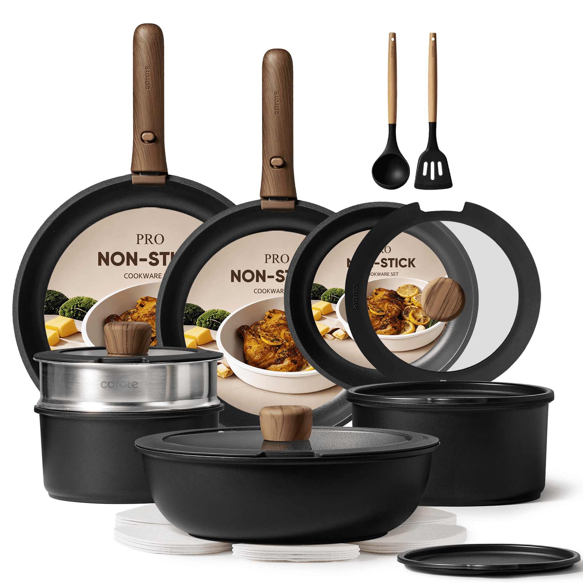 DH 21PC SET - Nonstick Cookware Set - Stackable & PFOA-Free
