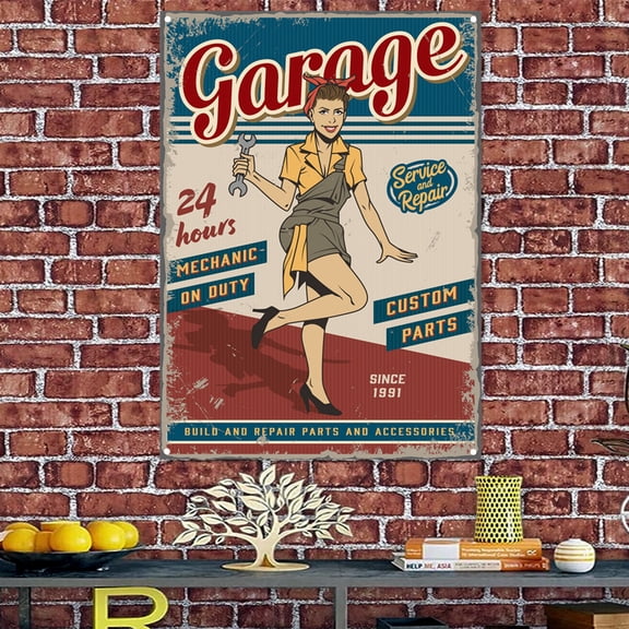 CAR FULL SERVICE & REPAIR Tapestry Wall Hanging Flag, 38" x 57" AUTO PARTS Artwork Banner for Garage Office Dorm and Room Wall Decoration - as A Gift