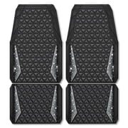 CAR GRAND Bling Diamond Rubber Automotive Floor Mats Full Set Anti-slip Water Proof Universal Fit Glitter Crystal Sparkl