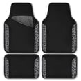 thumbnail image 1 of CAR GRAND Waterproof Faux Leather Carpet Car Floor Mats Universal Fit Anti-Slip Nibbs PVC Back Driver Heel Pad SUV, VAN Sedan Truck Set of 4 Pieses Leopard Print, 1 of 7