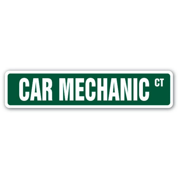 CAR MECHANIC Street Sign auto motor tech engine repair | Indoor/Outdoor | 18" Wide