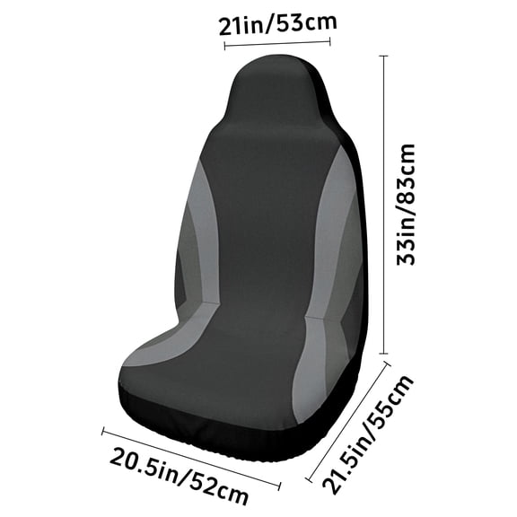 CAR PASS AquaShield Neoprene Waterproof Car Seat Covers for Front Seats Only, High Back Bucket Seat Cover, Airbag Compatible, Line Rider Seat Covers Universal Fit for Truck Van SUV(Black And Gray)