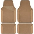 thumbnail image 1 of CAR PASS Beige Leather & Waterproof Car Carpet Floor Mats, Universal Car Mats Fit for SUV,Vans,sedans, Trucks,Set of 4pcs Car Carpet with Anti-Slip nibbs Driver Heel Pad (All Beige), 1 of 6