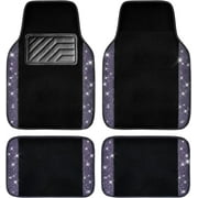 CAR GRAND Bling Rhinestones Diamond Car Floor Mat, Crystal Sparkly Shining Glitter Carpet, Waterproof Anti-Slip PVC Heel Pad Universal Fit Interior SUV,Sedan,Va