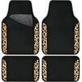 thumbnail image 1 of CAR PASS® Waterproof Universal Fit Car Floor Mats, Leopard Print Car Mats Fit SUV,Vans,sedans, Trucks,4pcs Car Carpet Driver Heel Pad and Nibs Backing,Cute Women Girl Brown Leopard, 1 of 6