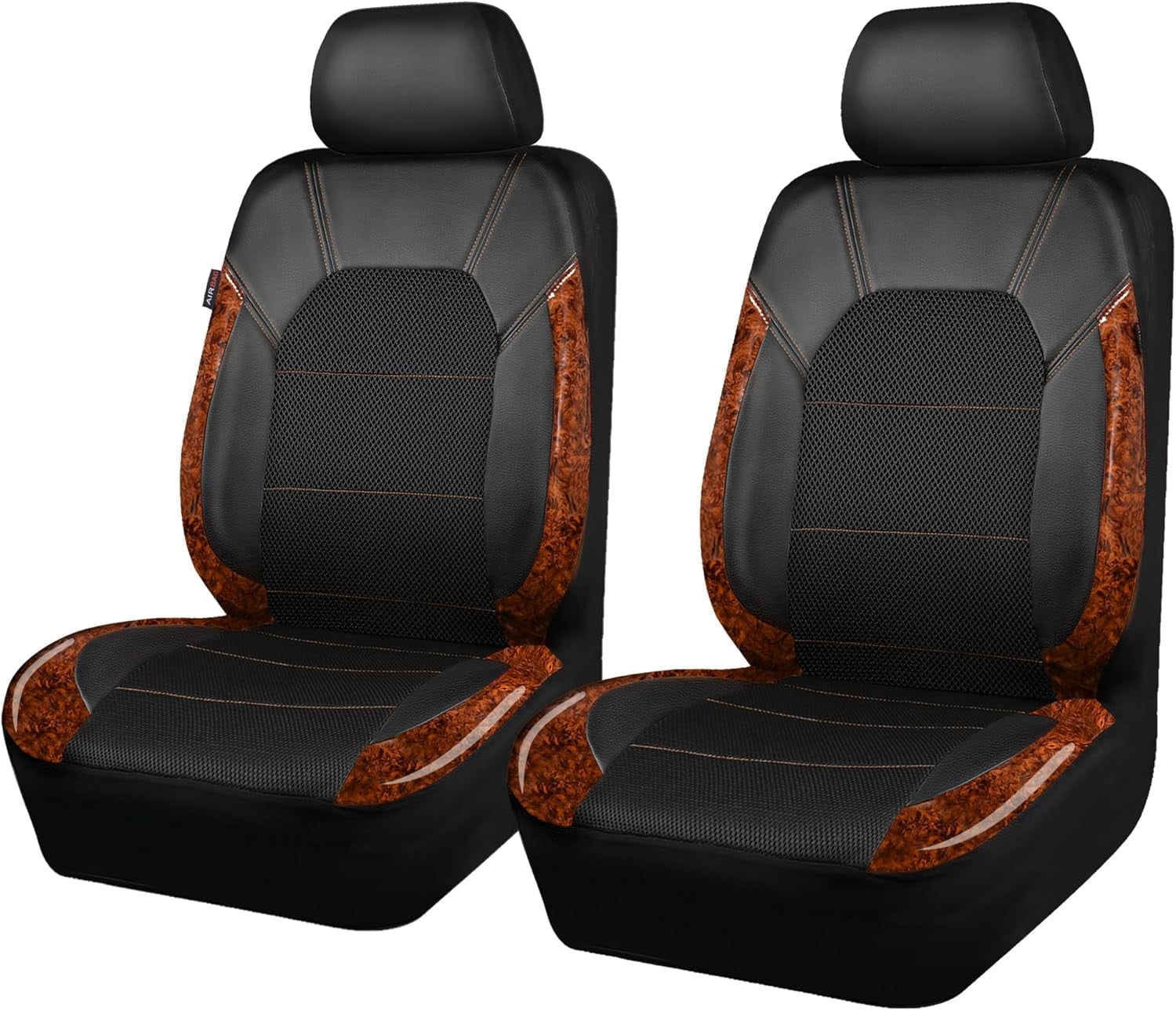 Rubbermaid Car Seat Cover, Leather & Air-Cool Mesh Front Seat Cover Airbag Compatible Slip On Installation Automotive Seat Cover Universal Fit For Most Cars Trucks Suvs Beige - View #8