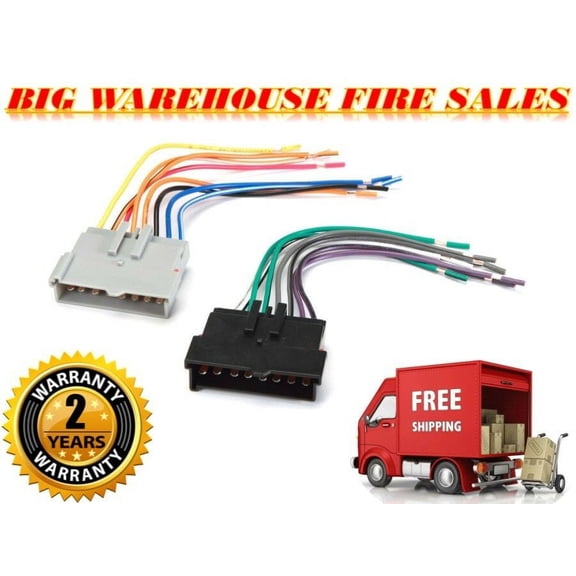CAR STEREO CD PLAYER WIRING HARNESS WIRE ADAPTER PLUG FOR AFTERMARKET RADIO