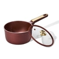 thumbnail image 1 of Carote 3QT Ceramic Nonstick Saucepan with Lid, Induction Compatible, Easy to Clean, Burgundy Red, 1 of 8