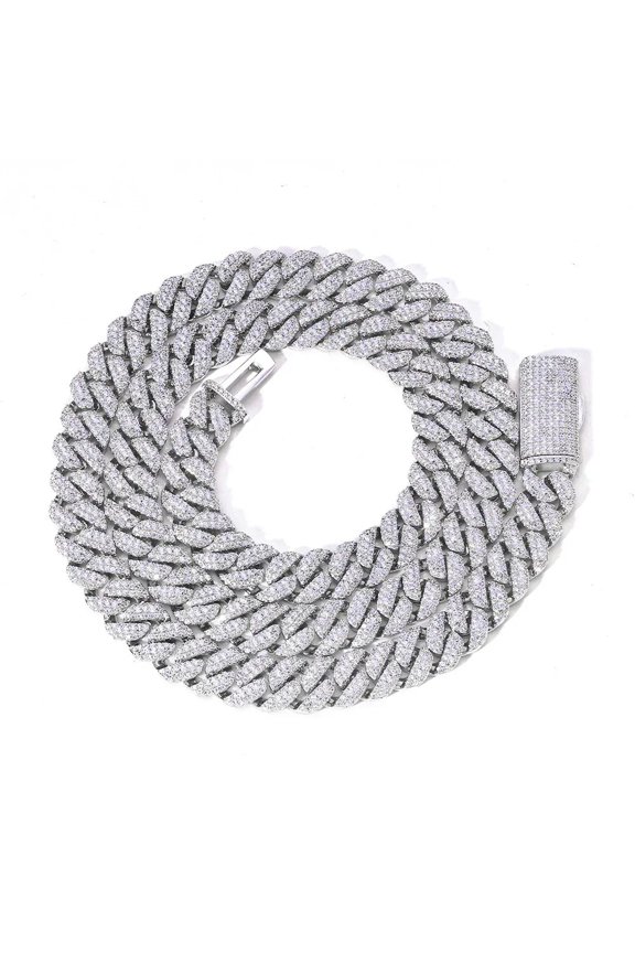 CARTIX Custom 10MM Triple Row Iced Cuban Chain Personalized Hip Hop Jewelry for Men and Women