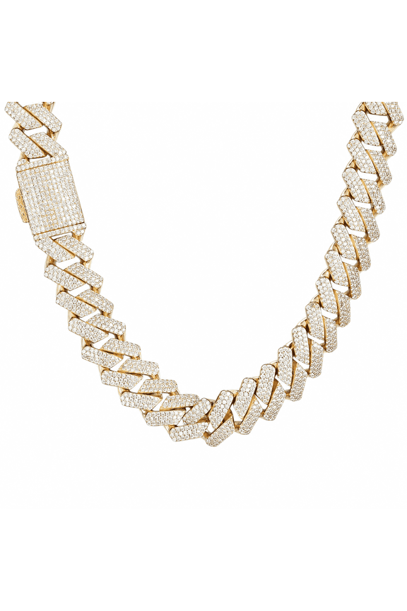 CARTIX Custom 18MM Three Row Cuban Chain Necklace Zircon Personalized Hip Hop Jewelry for Men and Women