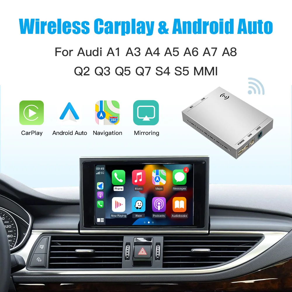 CARABC Wireless Carplay Retrofit Kit Decoder for Audi A1 A3 A4 A5 A6 A8