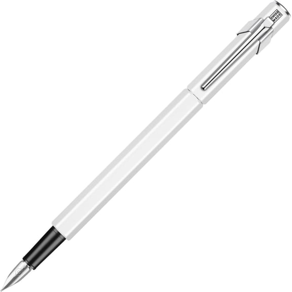 CARAN D'ACHE 0843-001 Caran d'Ache Fountain Pen, B, Bold Point, 849, White