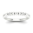 thumbnail image 1 of CARATS FOR YOU 0.08 Carat Natural Diamond Flower Design Stackable Ring For Women In 14K White Gold P( I-J Color, I2-I3 Clarity), Ring Size-11.5, 1 of 6