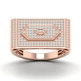 thumbnail image 1 of CARATS FOR YOU 1/2 Cttw White Natural Diamond Stackable Men's Rings In 14 Karat Rose Gold Plated (0.49 Carat, I-J Color, I2-I3 Clarity) Ring Size-8.5, 1 of 5