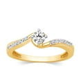 thumbnail image 1 of CARATS FOR YOU 1/4 cttw Round Cut White Natural Diamond In 14K Yellow Gold Diamond Engagement Ring (01.25 Carat, I-J Color, I2-I3 Color), Ring Size-10, 1 of 5