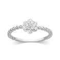 thumbnail image 1 of CARATS FOR YOU 1/5cttw White Natural Diamond In 14K White Gold Plated Fancy Wedding Ring (0.21 Carat, I2-I3 Clarity, I-J Color ), Ring Szie-8.5, 1 of 5