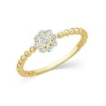 thumbnail image 1 of CARATS FOR YOU 1/5cttw White Natural Diamond In 14K Yellow Gold Plated Fancy Wedding Ring (0.21 Carat, I-J Color, I2-I3 Clarity), Ring Szie-9, 1 of 5