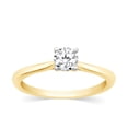 thumbnail image 1 of CARATS FOR YOU 1/6 Cttw White Natural Diamond In 14K Yellow Gold Plated Solitare Ring For Women (0.16 Carat, I-J Color, I2-I3 Clarity), Ring Size-11.5, 1 of 6