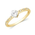 thumbnail image 1 of CARATS FOR YOU 14k Yellow Gold 5/9cttw Diamond Ladies Single Stone Diamond Ring (0.56 Carat, I-J Color, I2-I3 Clarity), Ring Size-5.5, 1 of 6