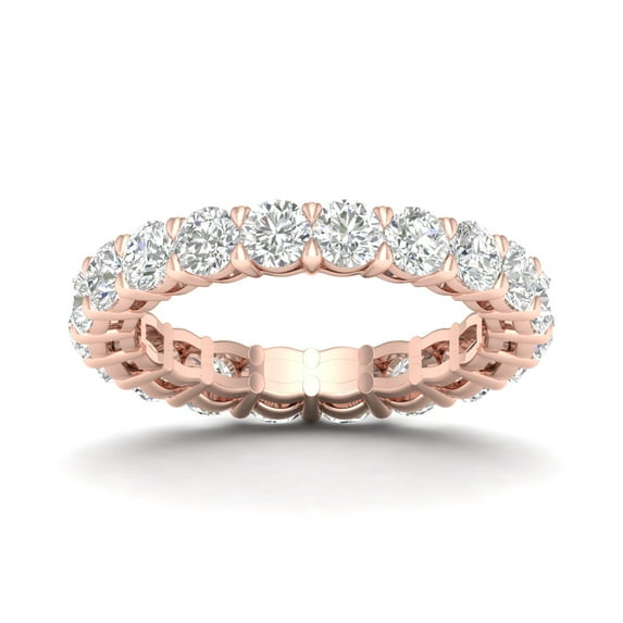 CARATS FOR YOU 3.2 Carat Diamond Eternity Bands with Natural Diamond in 14K Pure Rose Gold (I-J Color, I2-I3 Clarity)