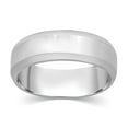thumbnail image 1 of CARATS FOR YOU 7mm Flat Court Wedding Band with Bevelled Edge Crafted is Available in Platinum For Her & Him, Band Size- 5.5, 1 of 6