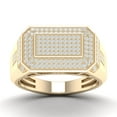 thumbnail image 1 of CARATS FOR YOU Mens Pinky Ring 0.63 Carat White Natural Diamond 14KYellow Gold (I-J Color, I2-I3 Clarity), Ring Size-6, 1 of 5