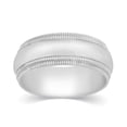 thumbnail image 1 of CARATS FOR YOU Milgrain Comfort Fit 8mm Band is Available in Platinum For Her & Him, 8mm Band Size-8, 1 of 6