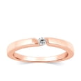 thumbnail image 1 of CARATS FOR YOU Round Cut White Natural Diamond In 14K Rose Gold Mini Solitare Ring Having Clarity I2-I3 & Color I-J (0.05cttw), Ring Size-6.5, 1 of 6