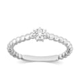 thumbnail image 1 of CARATS FOR YOU Round Shape Petite Flower Ring White Natural Diamond In 10K White Gold (0.09 Carat, I2-I3 Clarity, I-J Color), Ring Size-10, 1 of 6