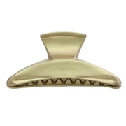 CARAVAN  CONTEMPORARY TRIANGLE LOOK BODY AND SQUARE TOP HAIR CLAW IN SATIN GOLD OR SILVER