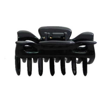 CARAVAN® TRADITIONAL WITH FLAIR LARGE PATENT COVERED SPRING HAIR CLAW IN BLACK