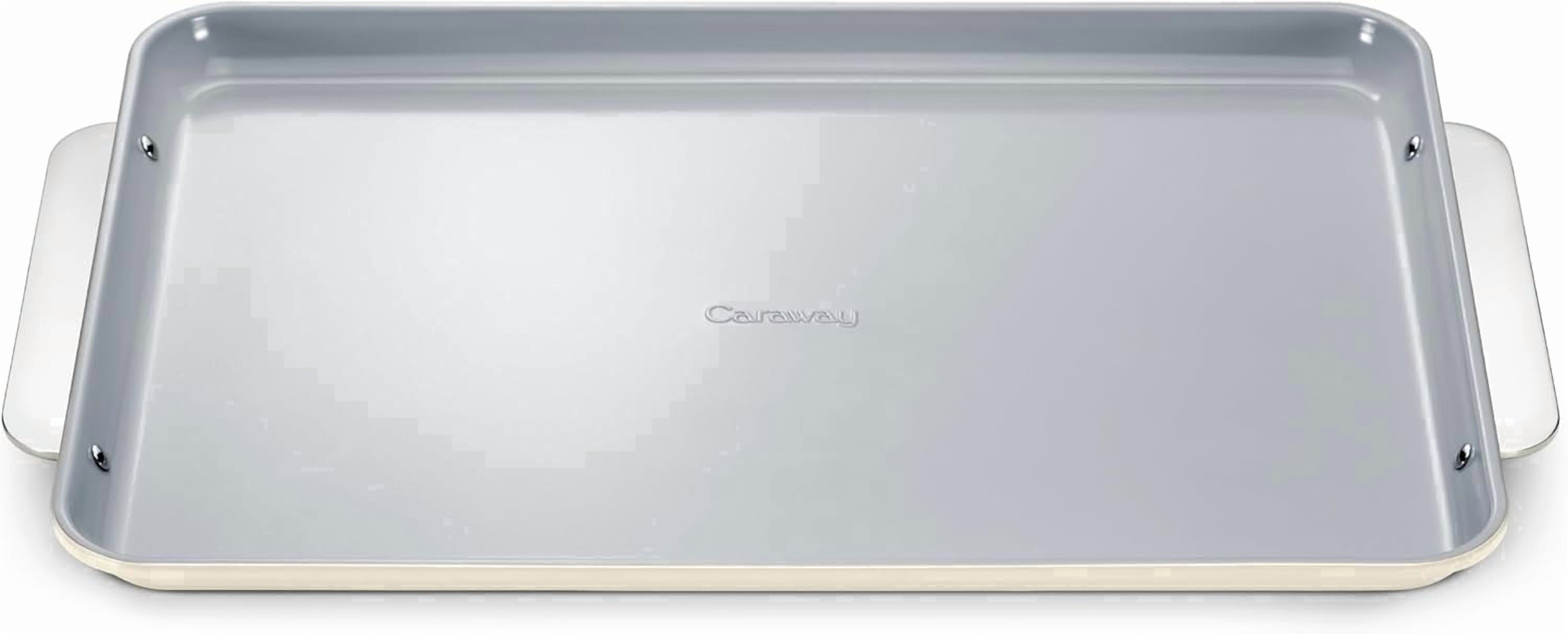 Caraway Non-Stick Ceramic Baking Sheet - Naturally Slick Ceramic Coating - Perfect for Baking, Roasting, and More - Large (18" x 13") - Cream