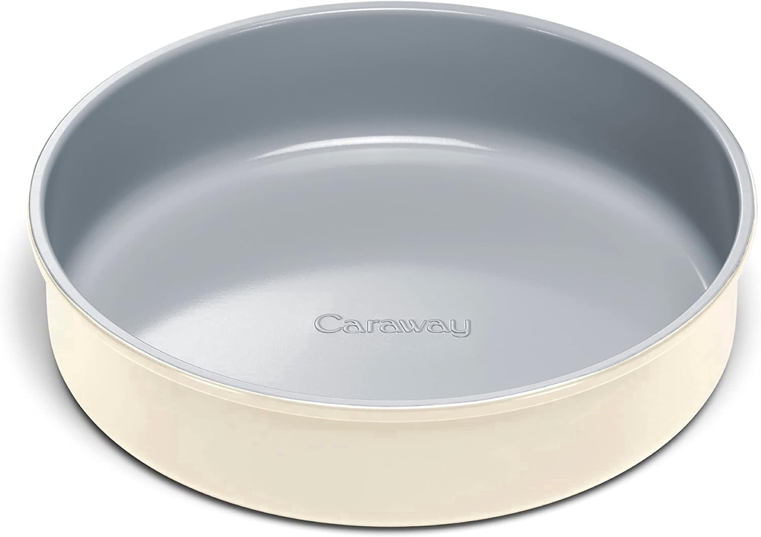 Caraway 9” Circle Pan - Non-Stick Ceramic Coating - Free From Forever Chemicals - Perfect for Birthday Cakes, Tartes, & More - Cream