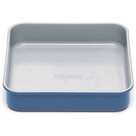 Caraway Non-Stick Ceramic 9” Square Pan - Naturally Slick Ceramic Coating - Perfect for Brownies, Lemon Bars, Cakes, & More - Slate