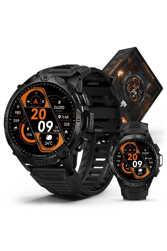 Blaze Smartwatch with GPS, Waterproof IP69K, Rugged Fitness Tracker for Android & iOS, 170+ Sports Modes