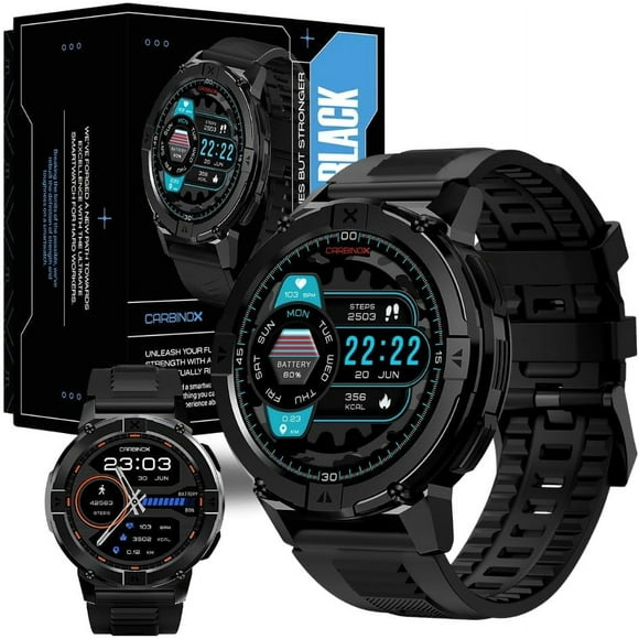 Carbinox X-Ranger Rugged Smartwatch Fitness Tracker, Waterproof, Compatible with Android and iOS