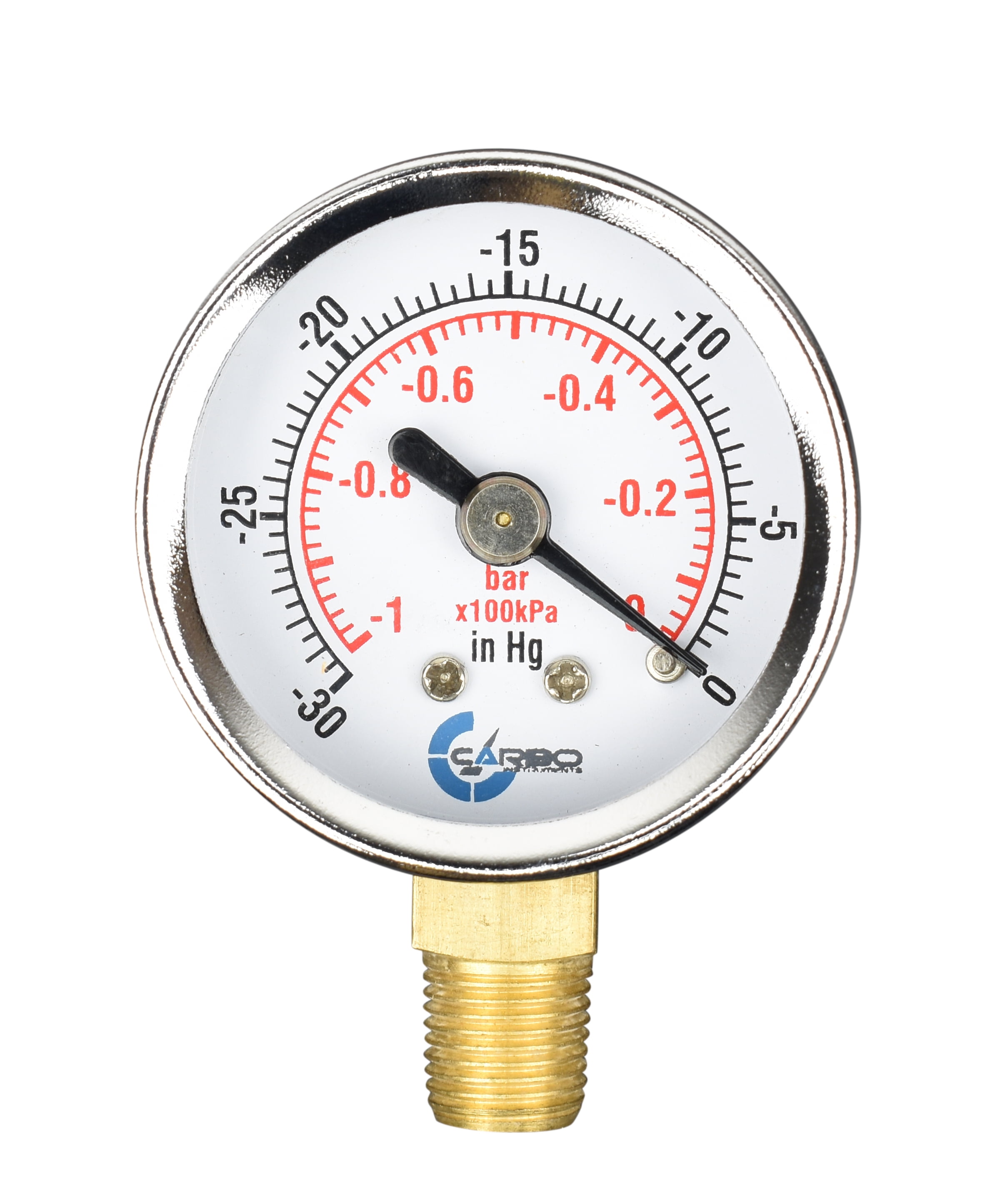 2 1/2″ Pressure Gauge, Stainless Steel Case, Chrome Plated