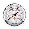 thumbnail image 1 of CARBO Instruments 2" Pressure Gauge, Chrome Plated Steel Case, Dry, 0-5000 psi/kPa, Back Mount 1/4" NPT, 1 of 2
