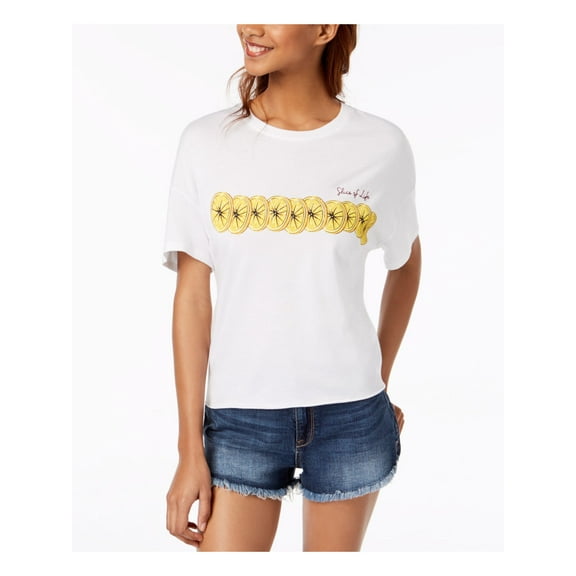 CARBON COPY Womens New 1170 White Short Sleeve Crew Neck T-Shirt Top S B+B