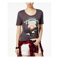 thumbnail image 1 of CARBON COPY Womens New 1306 Gray Printed Scoop Neck Top S B+B, 1 of 4