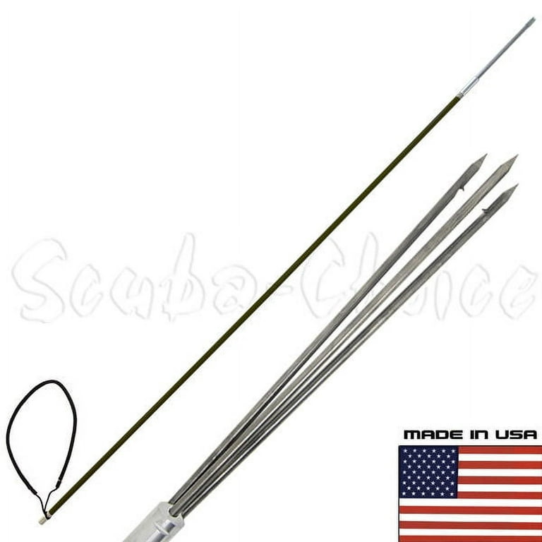 CARBON FIBER 5' One Piece Spearfishing Pole Spear w/ 3 Prong SS