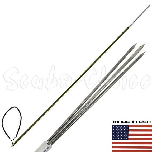 CARBON FIBER 5' One Piece Spearfishing Pole Spear w/ 3 Prong SS Paralyzer Tip