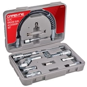 Carbyne 12-Piece Grease Gun Accessory Set, Coupler, Nozzle, 90 Degree Adapter, Flex Hose, Needle Tip Kit, 1/8 in. NPT, Storage Case,