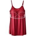 thumbnail image 1 of CARCOS Camisoles for Women with Built in Bra Adjustable Straps Plus Size Cami Sleeveless Summer Tops Swing Flowy Tanks, 1 of 8