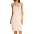 thumbnail image 1 of CARCOS Women's Basic Adjustable Spaghetti Strap Cami Full Slip Mini Dress Beige, S, 1 of 7